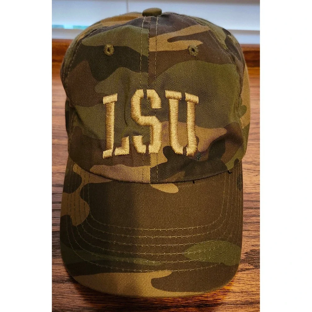 LSU Tigers Camo Hat Captivating Headgear Adjustable Baseball Cap LSU Gold Camo
